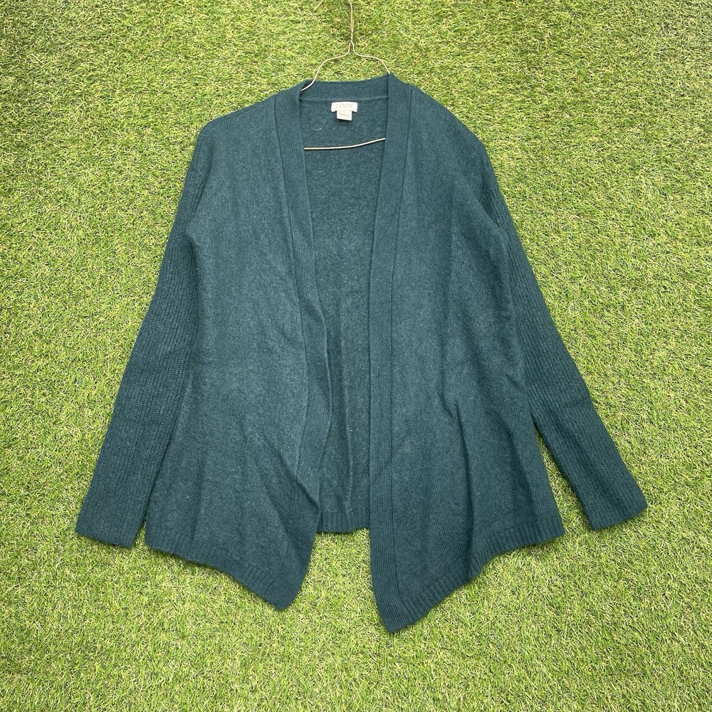 J. Crew Blazer Womens Medium Sophie Merino Wool Blend Sweater Green Cardigan